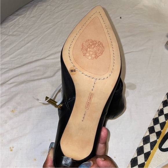 Vince Camuto Black Heeled Ankle Boots - Picture 4 of 5